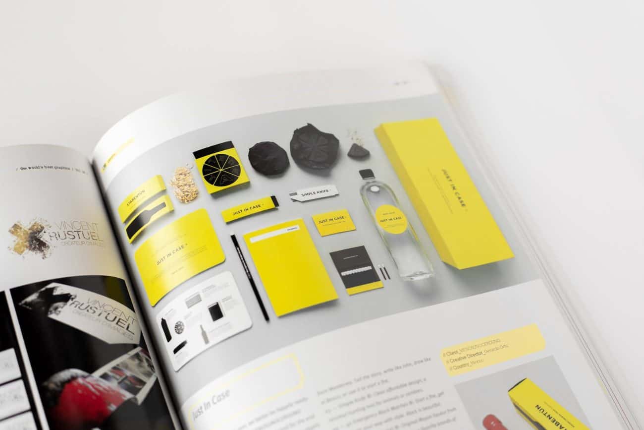 strong branding in magazine